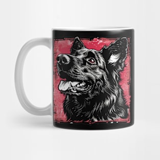 Retro Art Belgian Shepherd Dog Lover Mug